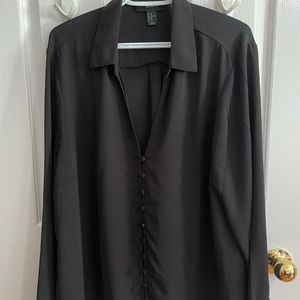 Forever 21 Blouse, Size 3X, Black